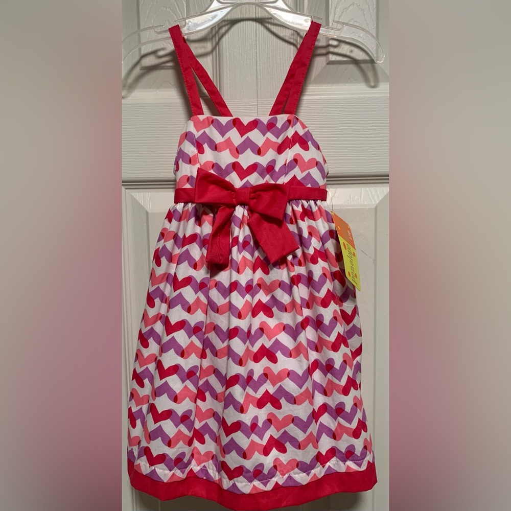 NWT Penelope Mack LTD Girls Heart Dress with Bloomers
